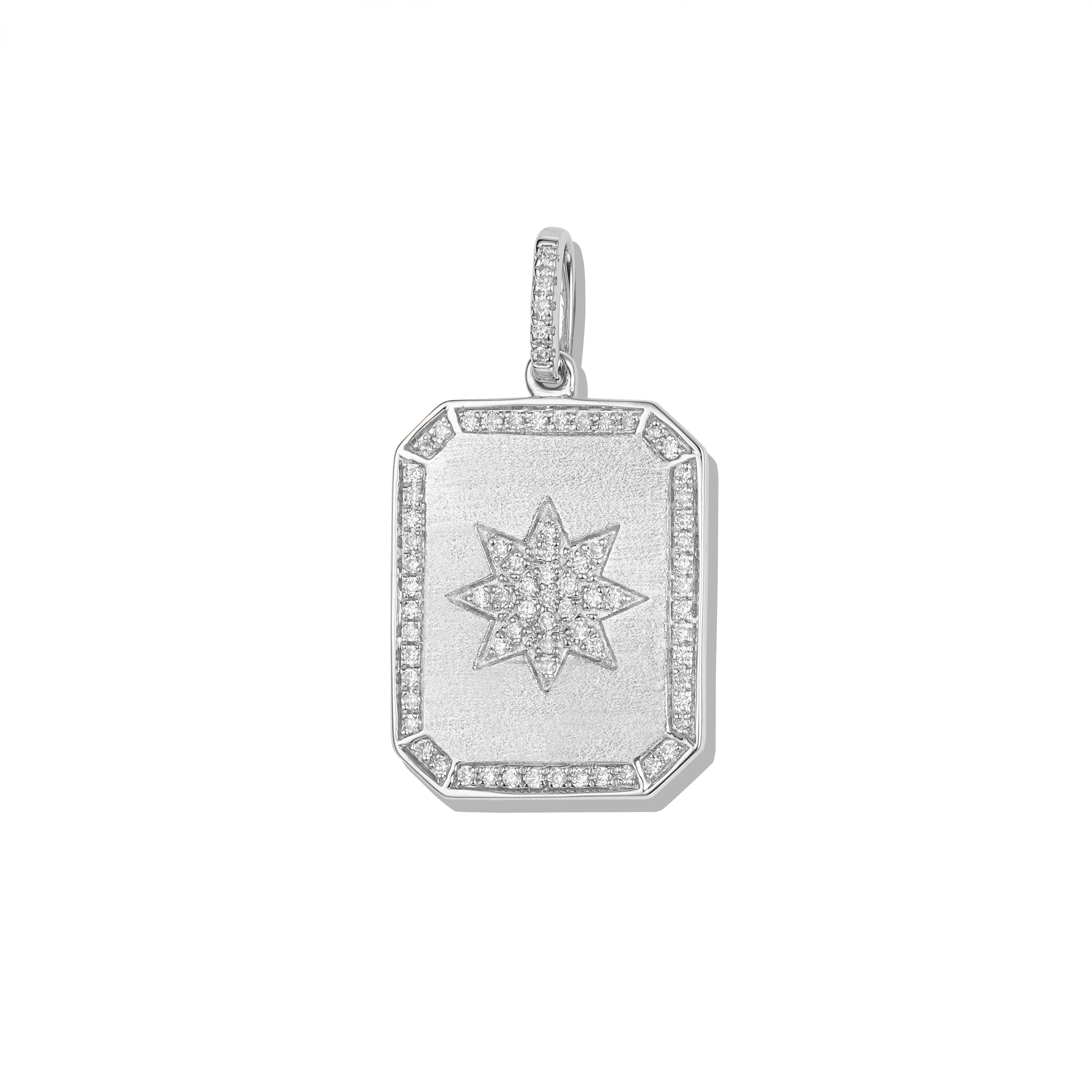 Starlit Dog Tag Diamond Pendant - Image 2