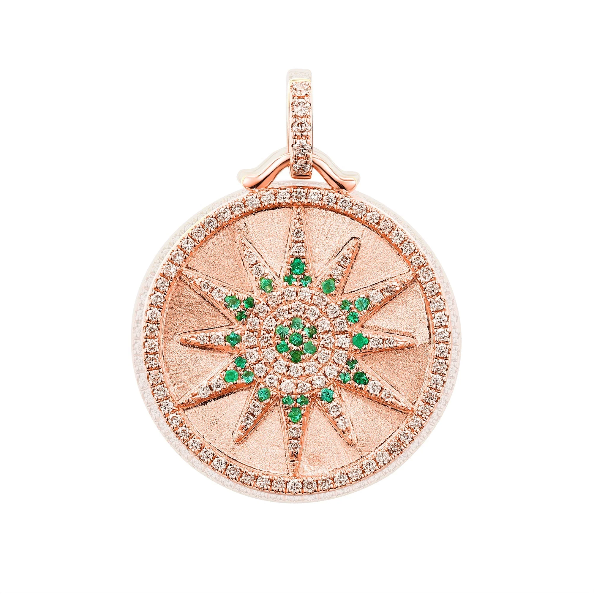 Starburst Emerald Diamond Pendant - Image 3