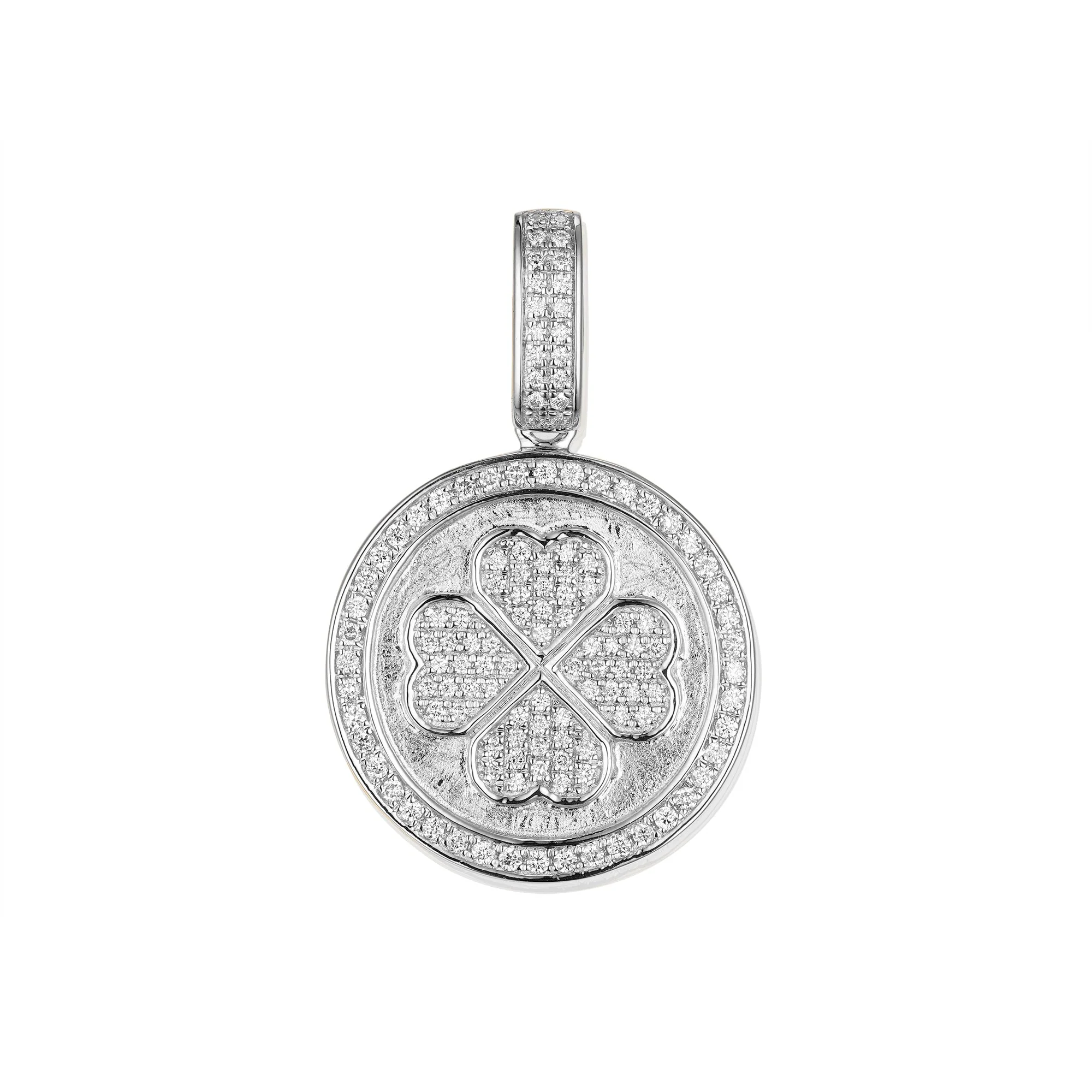 Lucky Clover Diamond Pendant - Image 2