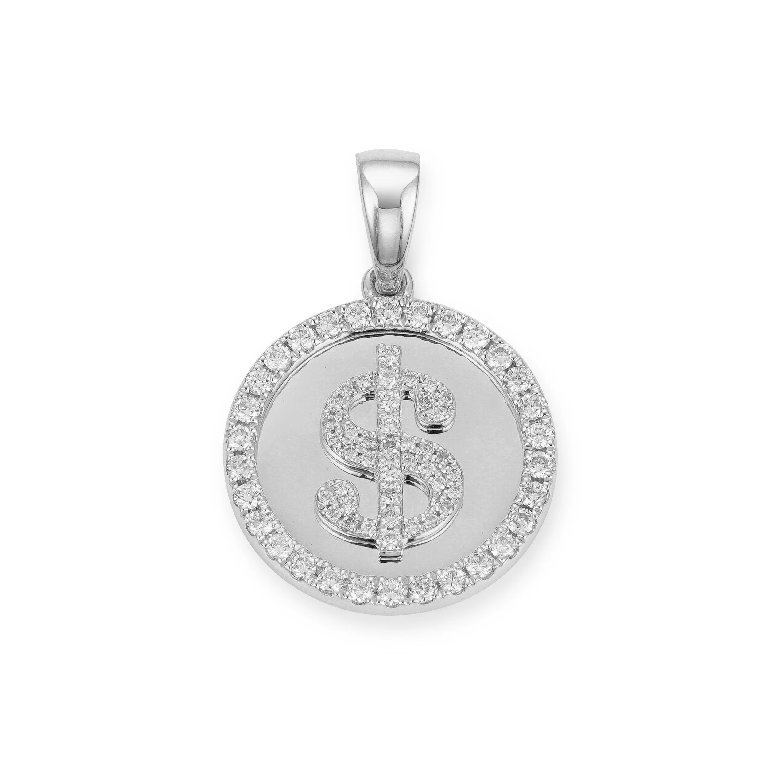 Diamond Dollar Coin Pendant - Image 2