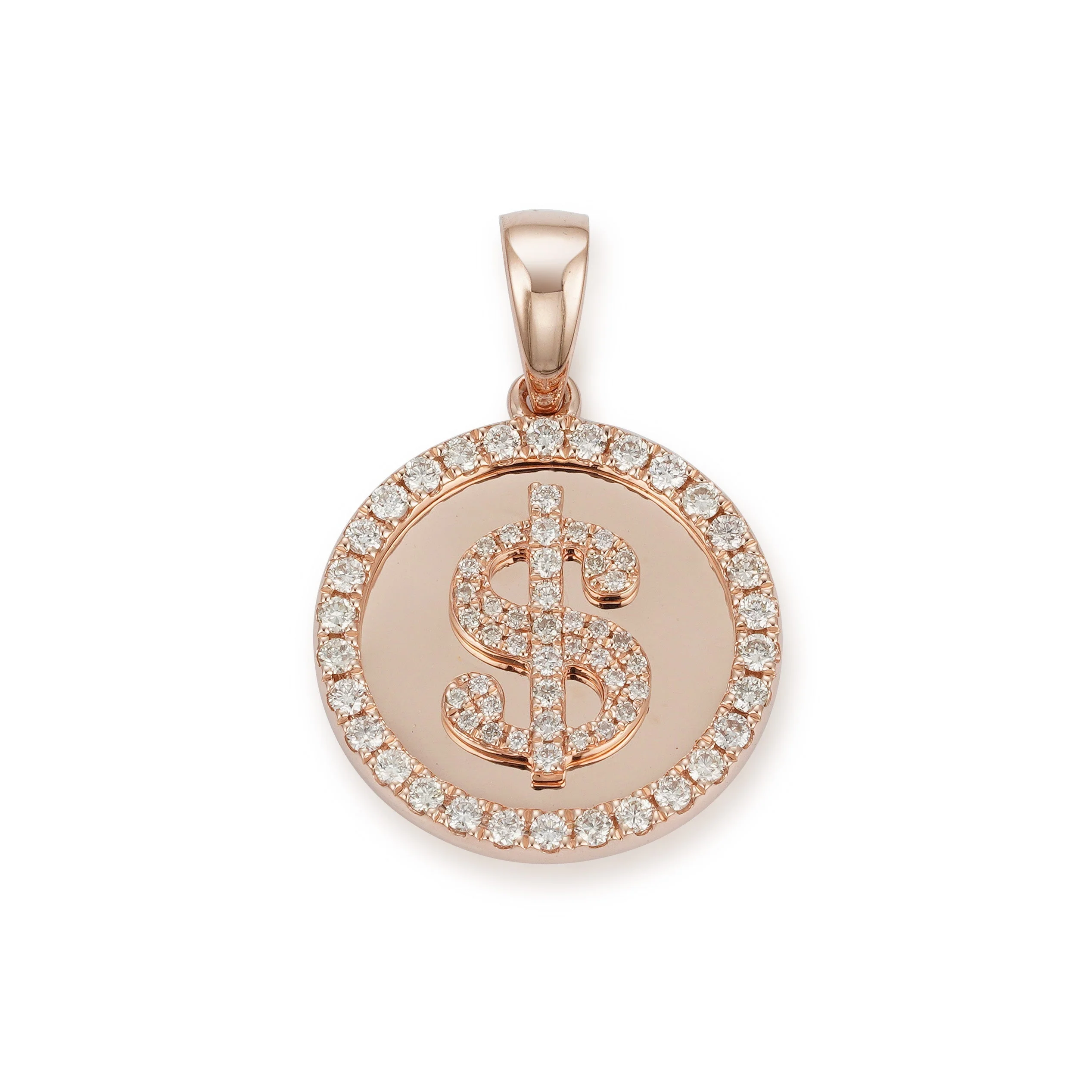 Diamond Dollar Coin Pendant - Image 3