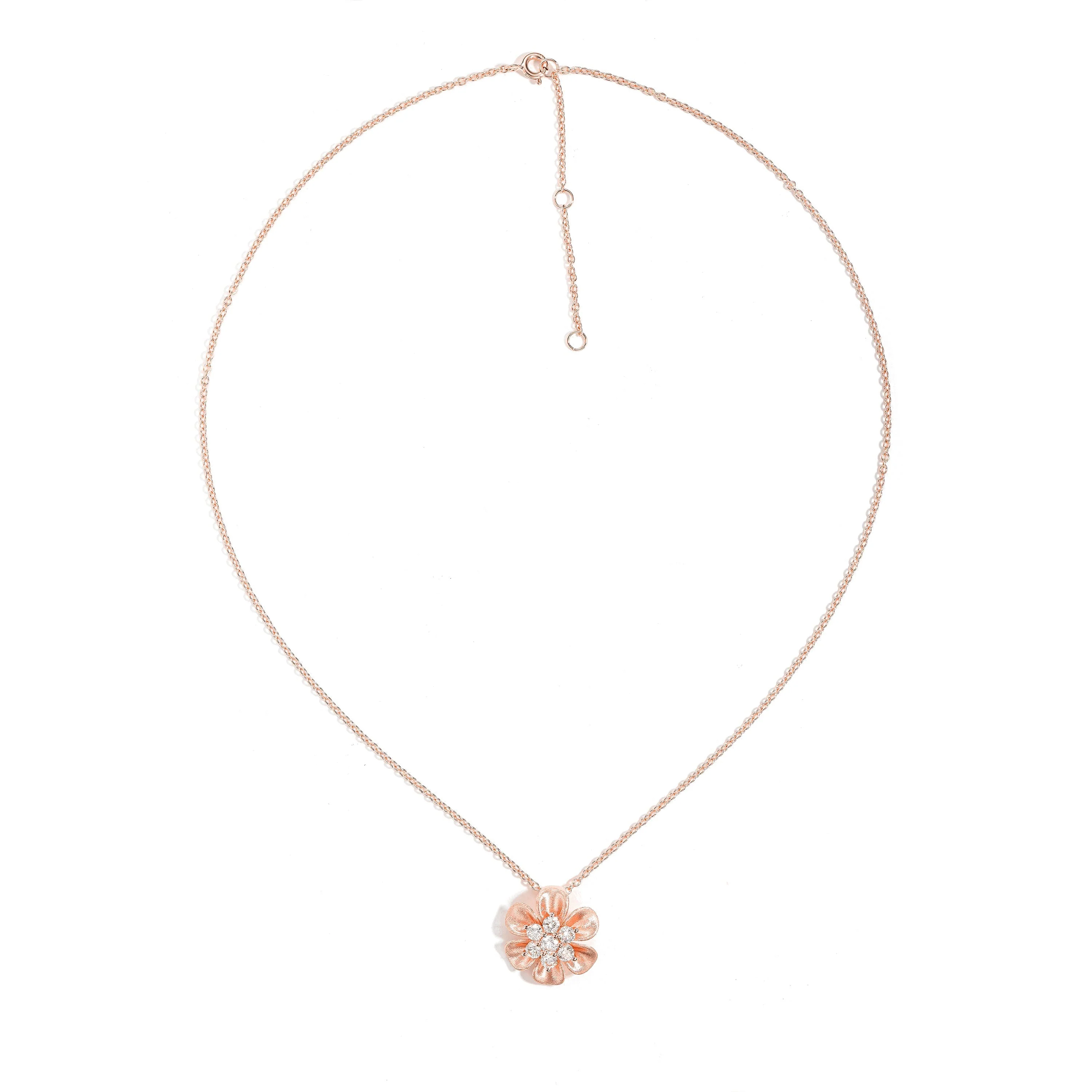 Blossoming Flower Diamond Pendant - Image 3