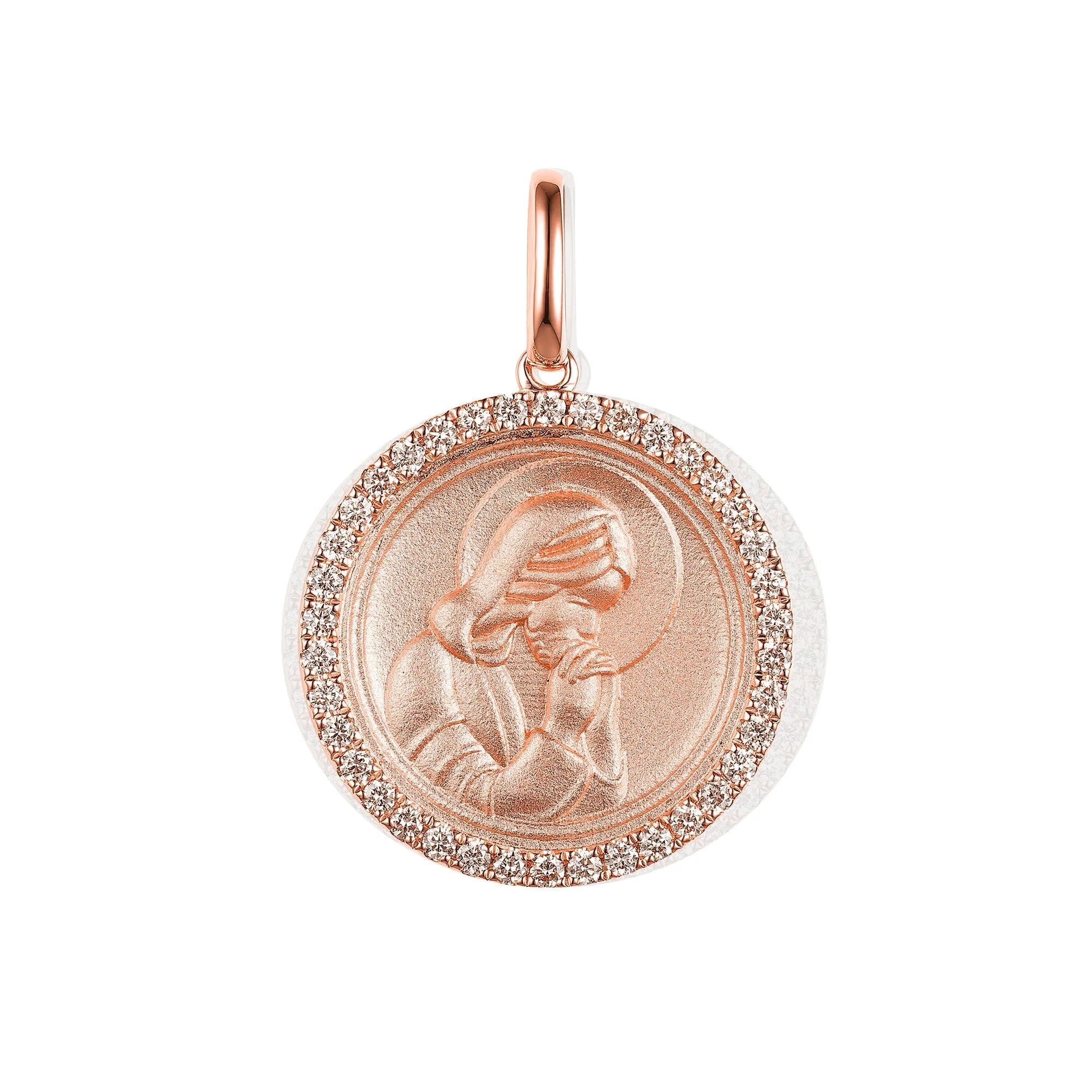 Praying Jesus Diamond Pendant - Image 3