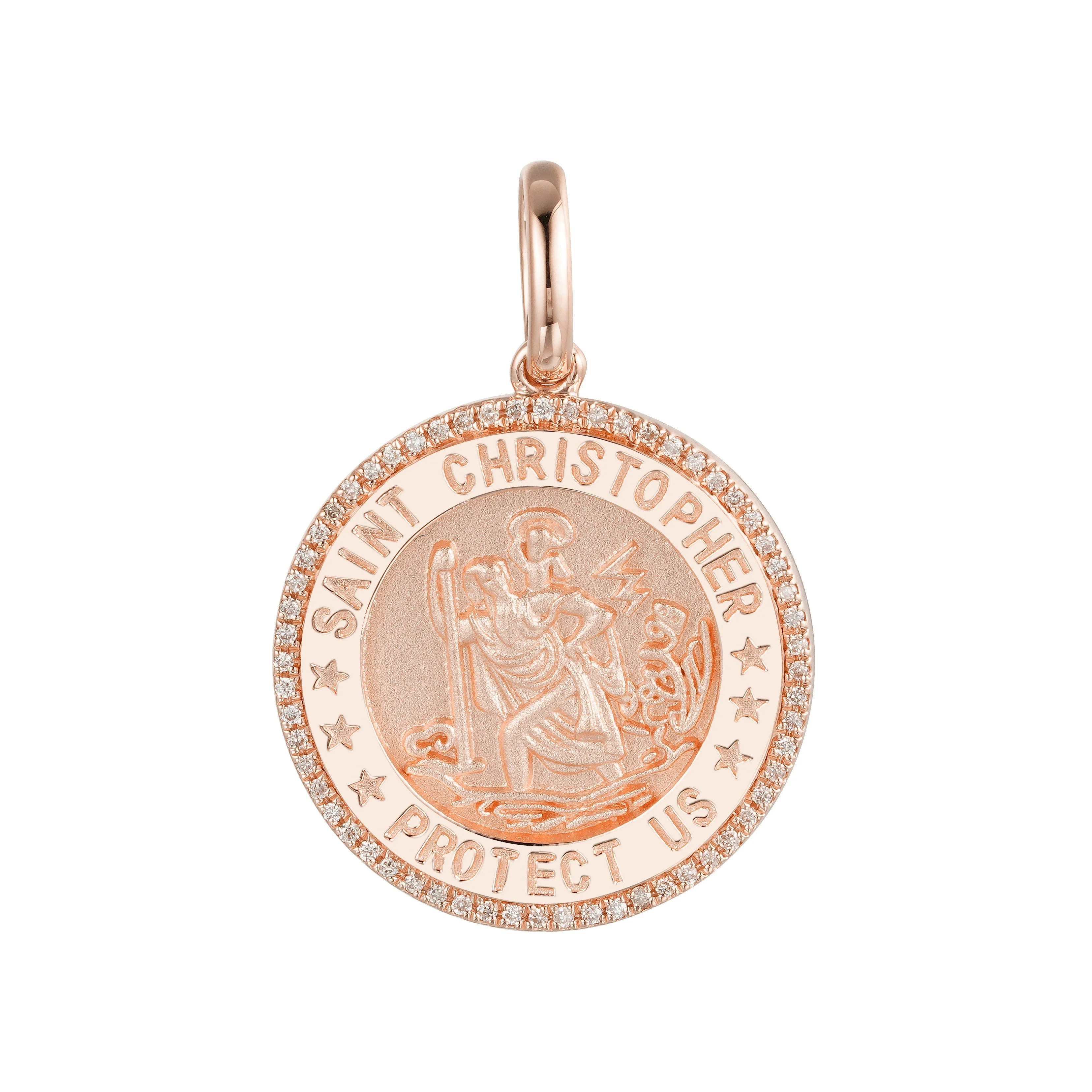 Saint Christopher's Protection Diamond Pendant - Image 3