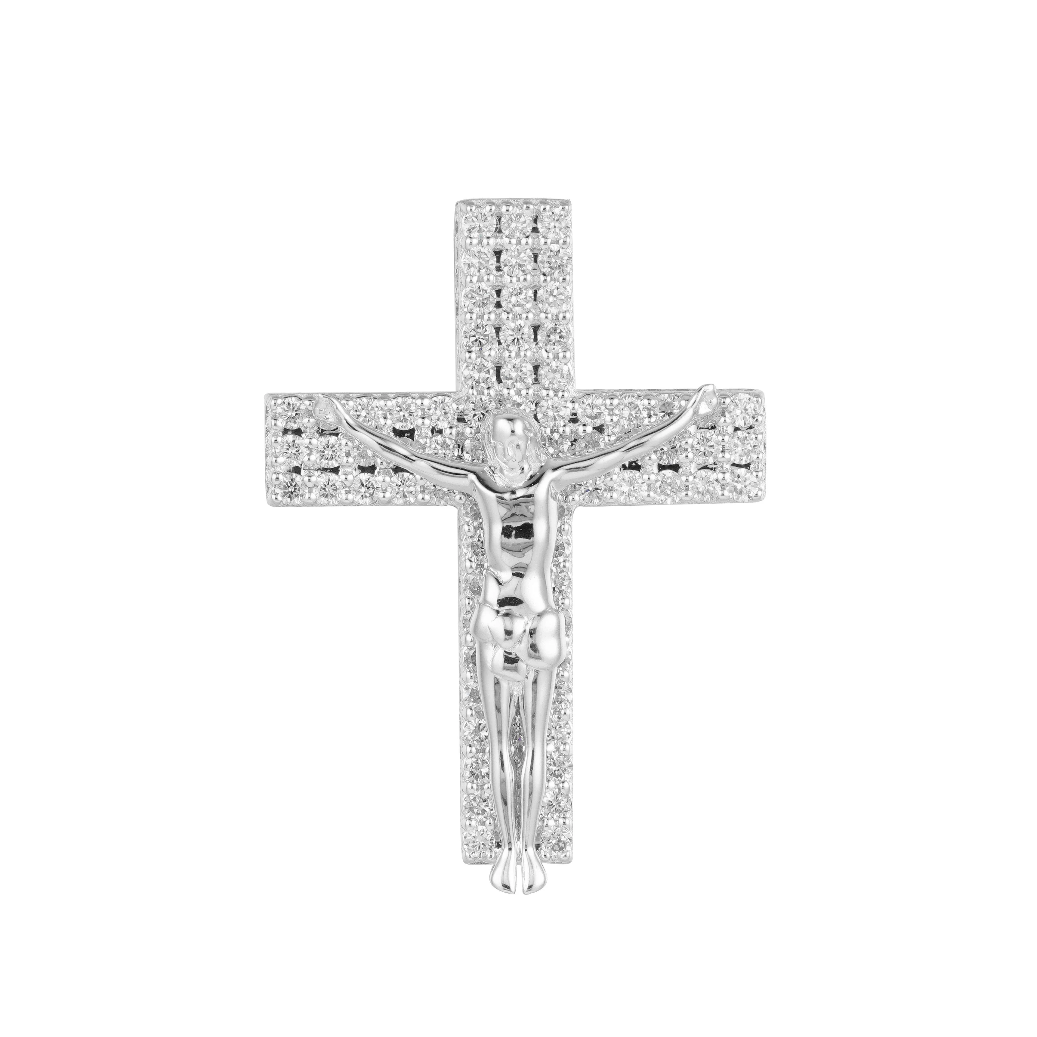 Diamond Crucifix Cross Pendant - Image 2