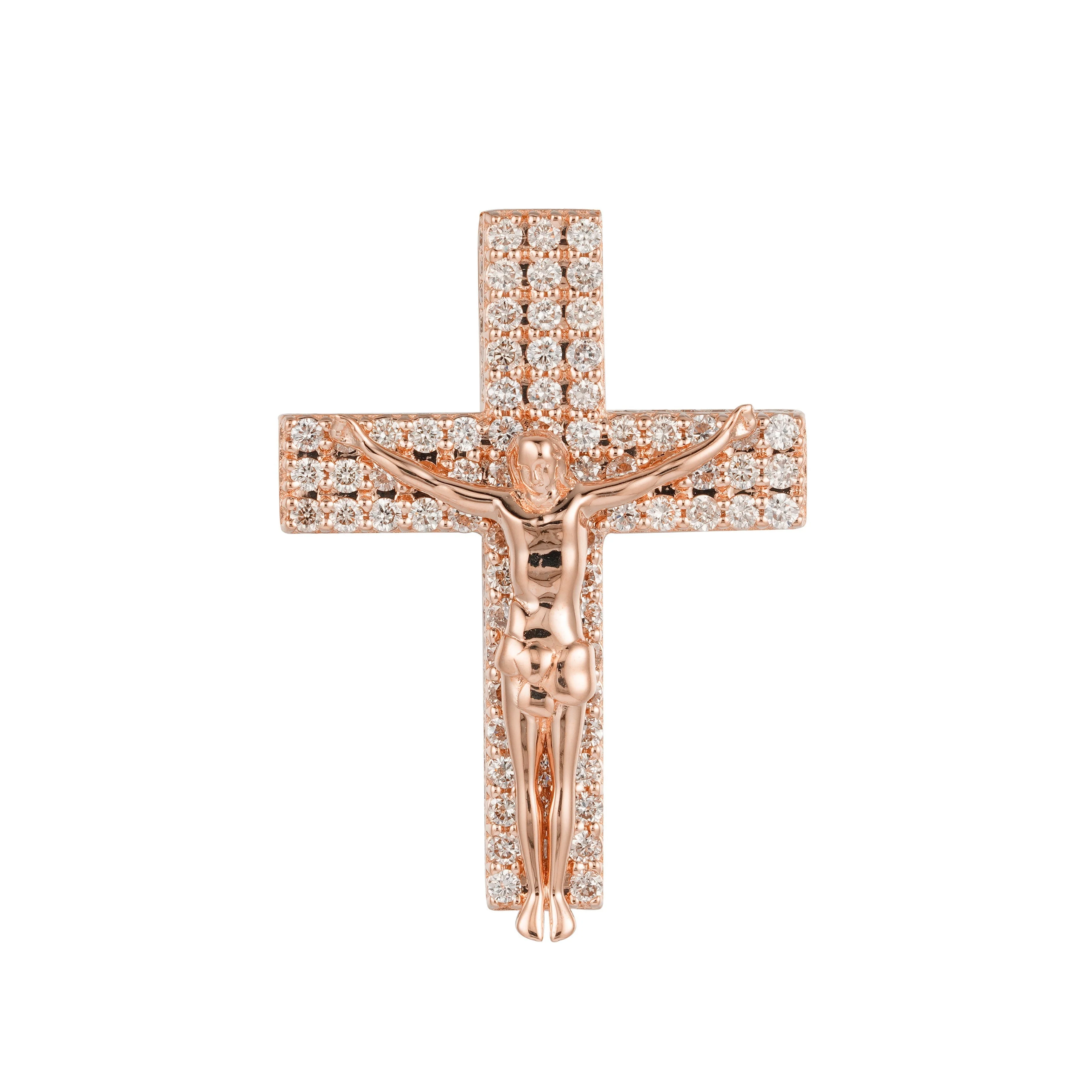 Diamond Crucifix Cross Pendant - Image 3