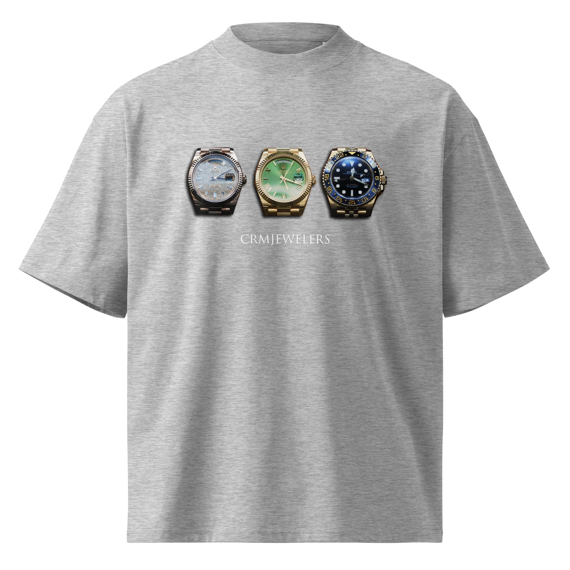 TRIO / Unisex organic oversized high neck t-shirt - Image 9