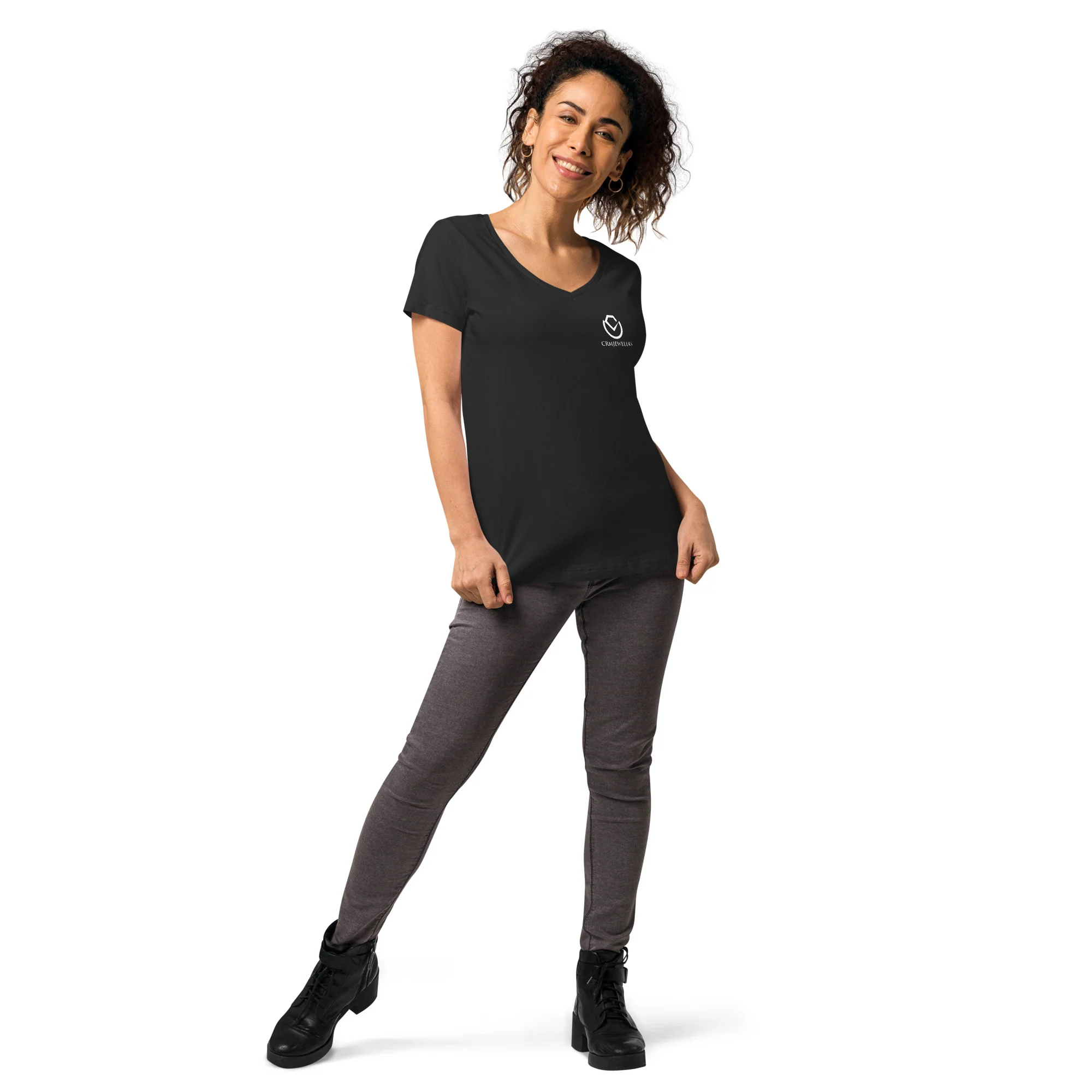 Women’s fitted v-neck t-shirt - Image 4
