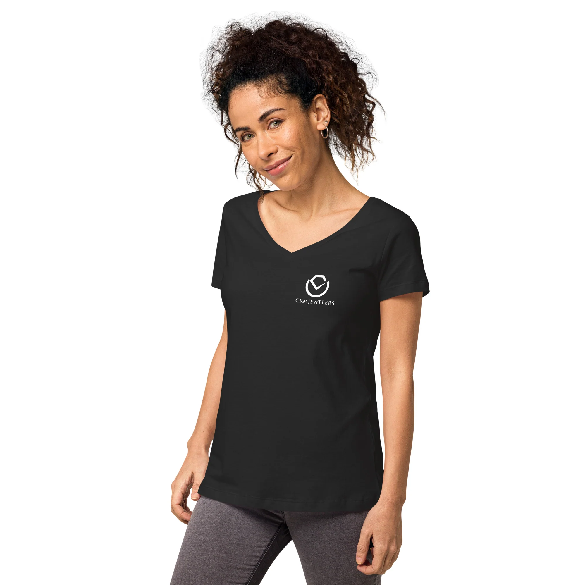 Women’s fitted v-neck t-shirt - Image 5
